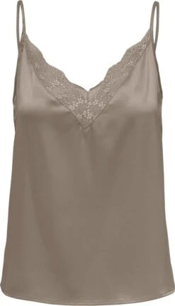 ONLY ONLVICTORIA SL LACE MIX SINGLET WVN Dames Top - Maat XL