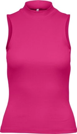 Only Top Onlnessa S/l Highneck Rib Top Jrs N 15227000 Very Berry Dames Maat - XS