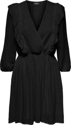 ONLY ONLLONDON 3/4 RUFFLE DRESS NOOS WVN Dames Jurk - Maat S