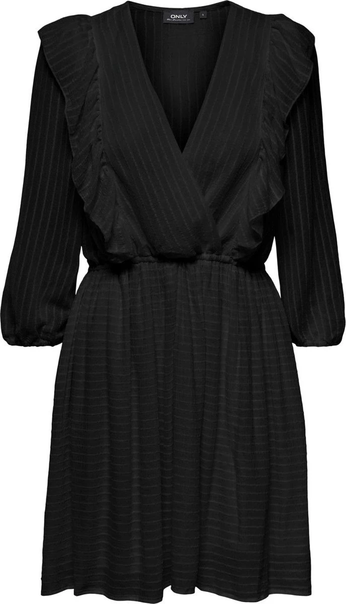 ONLY ONLLONDON 3/4 RUFFLE DRESS NOOS WVN Dames Jurk - Maat S 3 ONLY ONLLONDON 3/4 RUFFLE DRESS NOOS WVN Dames Jurk - Maat S