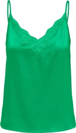 ONLY ONLVICTORIA SL LACE MIX SINGLET WVN Dames Top - Maat M