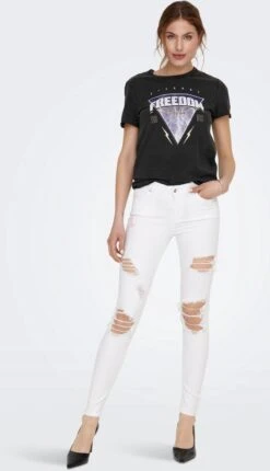 Only T-shirt Onllucy Reg S/s Top Jrs Noos 15215721 Black/freedom Dames Maat - M -Only 689x1200 5