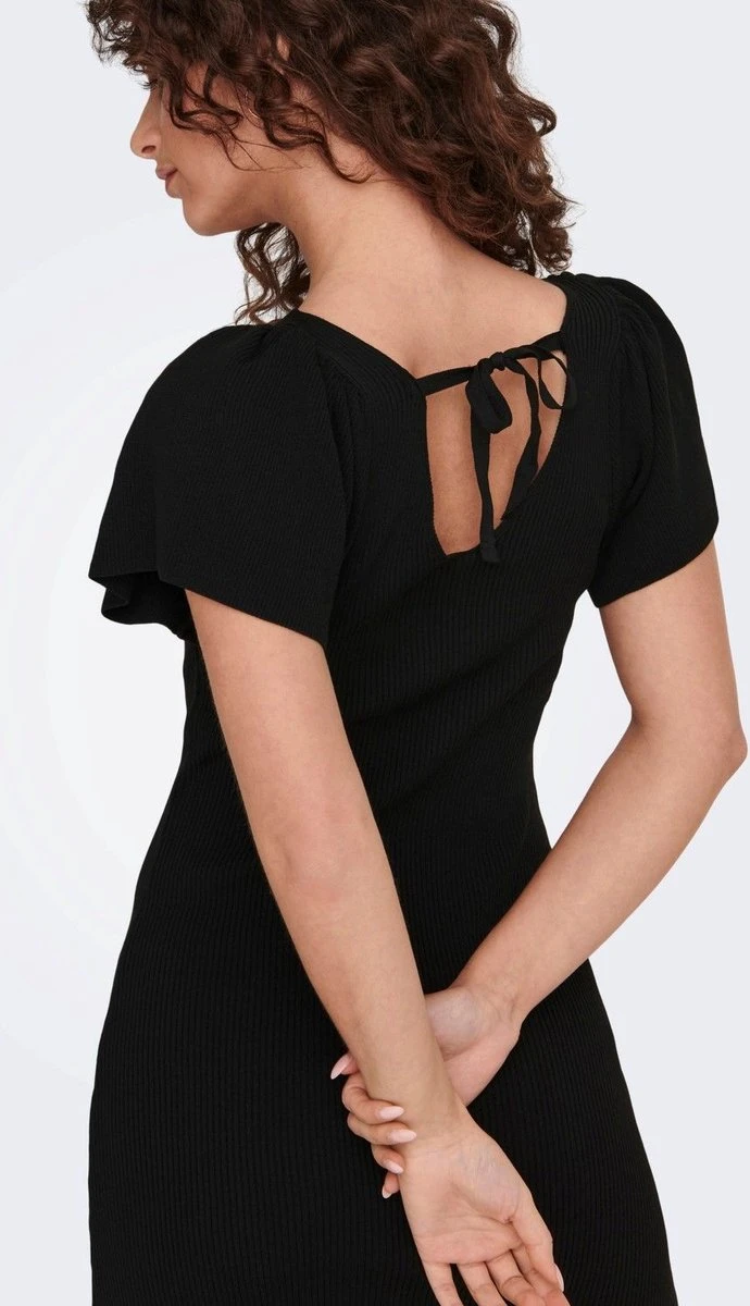 Only ONLLEELO SS VN DRESS - Black Black 8 Only ONLLEELO SS VN DRESS - Black Black - Afbeelding 6