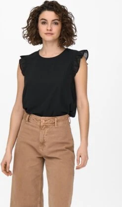 ONLY ONLANN STAR S/L FRILL TOP NOOS PTM Dames T-shirt - Maat L -Only 705x1200 2