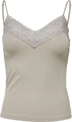 Only Top Onltilde Rib Lace Singlet Jrs 15203792 Silver Lining Dames Maat - S