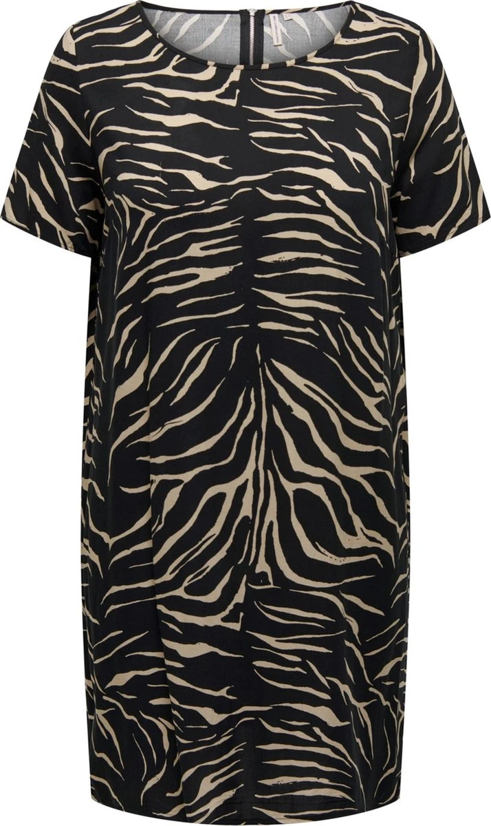 Only Carmakoma Carnova Jurk/tuniek Zwart Zebraprint Maat 42 3 Only Carmakoma Carnova Jurk/tuniek Zwart Zebraprint Maat 42
