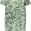 Only Carmakoma Carnova Jurk/ Tuniek Groen Zebraprint Maat 48 -Only 714x1200