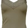 Only Top Onltilde Rib Lace Singlet Jrs 15203792 Aloe Dames Maat - S