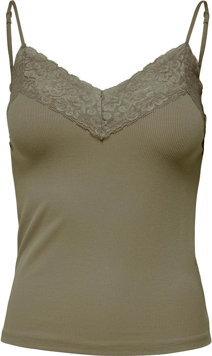 Only Top Onltilde Rib Lace Singlet Jrs 15203792 Aloe Dames Maat - S 3 Only Top Onltilde Rib Lace Singlet Jrs 15203792 Aloe Dames Maat - S