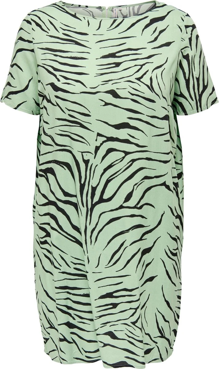 Only Carmakoma Carnova Jurk/ Tuniek Groen Zebraprint Maat 48 3 Only Carmakoma Carnova Jurk/ Tuniek Groen Zebraprint Maat 48