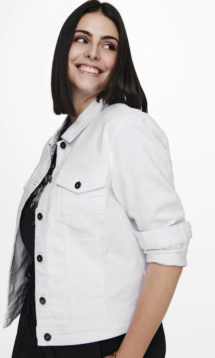 ONLY CARMAKOMA CARWESPA LS JACKET WHITE DNM Dames Jas - Maat 44 8 ONLY CARMAKOMA CARWESPA LS JACKET WHITE DNM Dames Jas - Maat 44 - Afbeelding 6