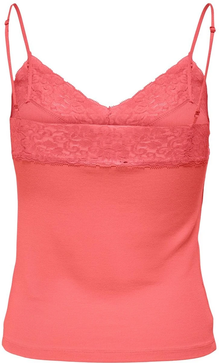 Only Top Onltilde Rib Lace Singlet Jrs 15203792 Georgia Peach Dames Maat - M 4 Only Top Onltilde Rib Lace Singlet Jrs 15203792 Georgia Peach Dames Maat - M - Afbeelding 2