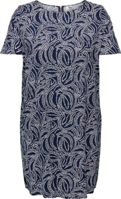 ONLY CARMAKOMA CARNOVA LOLLI LIFE SS TUNIC DRESS AOP Dames - Maat 52