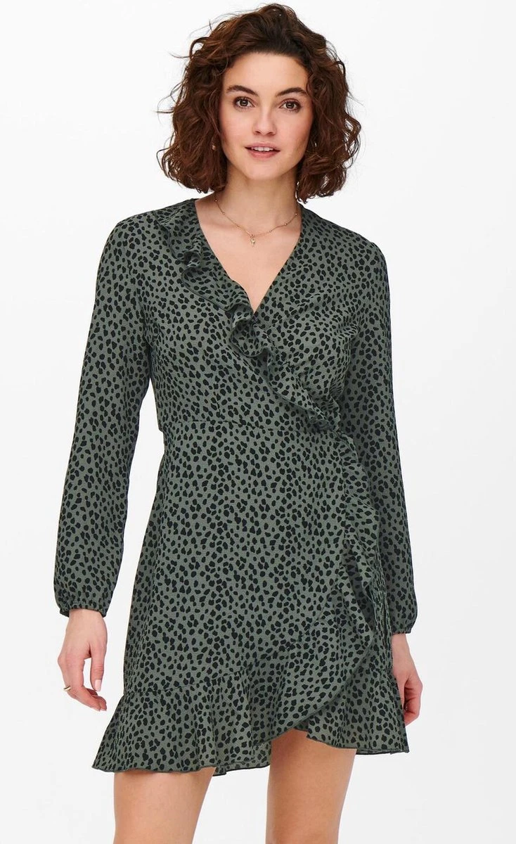 ONLY ONLCARLY L/S WRAP SHORT DRESS NOOS WVN Dames Jurk - Maat 34 8 ONLY ONLCARLY L/S WRAP SHORT DRESS NOOS WVN Dames Jurk - Maat 34 - Afbeelding 6