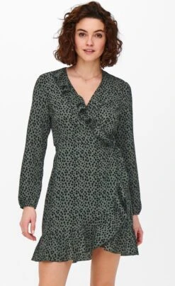 ONLY ONLCARLY L/S WRAP SHORT DRESS NOOS WVN Dames Jurk - Maat 40 -Only 734x1200 8