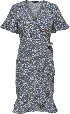 ONLY ONLOLIVIA S/S WRAP DRESS WVN NOOS Dames Jurk - Maat 34