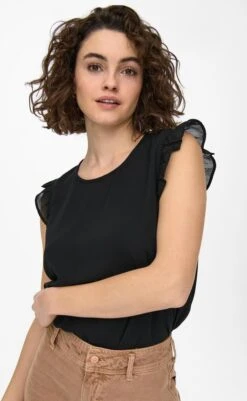ONLY ONLANN STAR S/L FRILL TOP NOOS PTM Dames T-shirt - Maat L -Only 740x1200 3