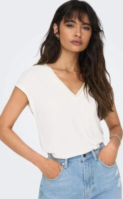 ONLY ONLFREE S/S MODAL STITCH TOP JRS Dames Top - Maat XL -Only 740x1200 4