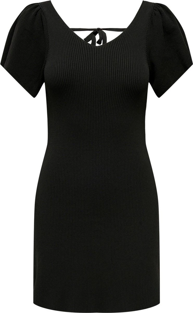 Only ONLLEELO SS VN DRESS - Black Black 6 Only ONLLEELO SS VN DRESS - Black Black - Afbeelding 4