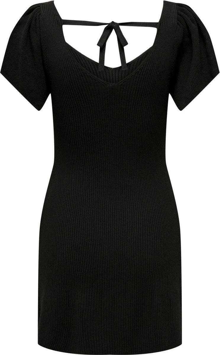 Only ONLLEELO SS VN DRESS - Black Black 4 Only ONLLEELO SS VN DRESS - Black Black - Afbeelding 2