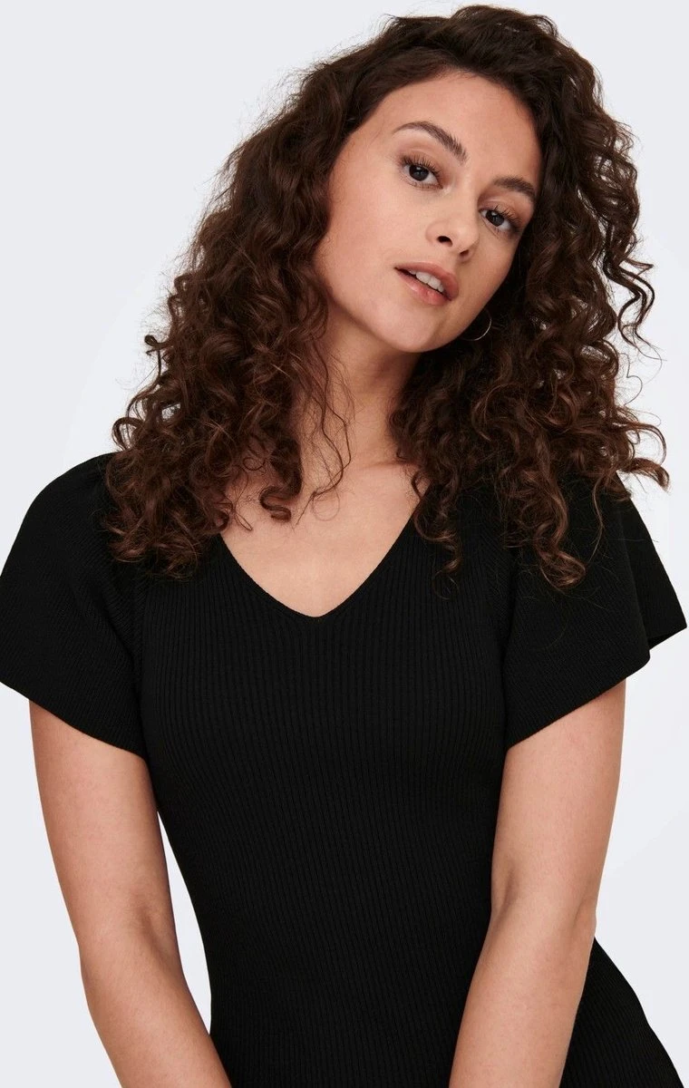 Only ONLLEELO SS VN DRESS - Black Black 5 Only ONLLEELO SS VN DRESS - Black Black - Afbeelding 3