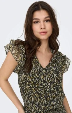 Only T-shirt Onleliza S/s V-neck Top Ptm 15290741 Toasted Coconut/craft Anim Dames Maat - XL -Only 774x1200 2