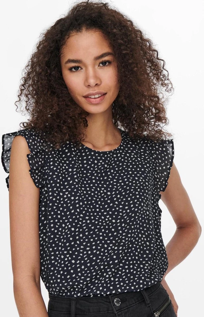 ONLY ONLANN STAR S/L FRILL TOP NOOS PTM Dames T-shirt - Maat XS 4 ONLY ONLANN STAR S/L FRILL TOP NOOS PTM Dames T-shirt - Maat XS - Afbeelding 2