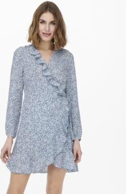 ONLY ONLCARLY L/S WRAP SHORT DRESS NOOS WVN Dames Jurk - Maat 36 -Only 782x1200