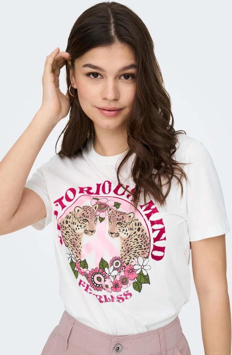 Only T-shirt Onllenni Reg S/s Wild Top Box Jrs 15290640 Cloud Dancer/victorious Dames Maat - L 5 Only T-shirt Onllenni Reg S/s Wild Top Box Jrs 15290640 Cloud Dancer/victorious Dames Maat - L - Afbeelding 3