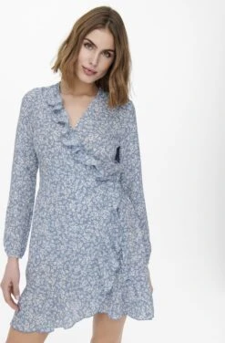 ONLY ONLCARLY L/S WRAP SHORT DRESS NOOS WVN Dames Jurk - Maat 36 -Only 788x1200
