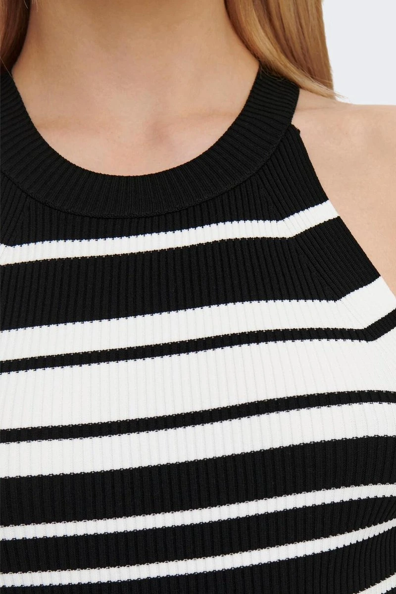 Only Top Onledna Halterneck Top Knt Noos 15277548 Black/cloud Danc Dames Maat - XS 8 Only Top Onledna Halterneck Top Knt Noos 15277548 Black/cloud Danc Dames Maat - XS - Afbeelding 6