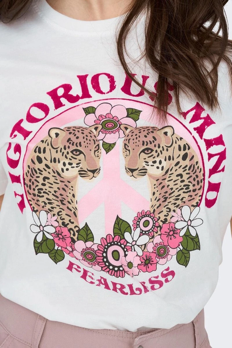 Only T-shirt Onllenni Reg S/s Wild Top Box Jrs 15290640 Cloud Dancer/victorious Dames Maat - L 7 Only T-shirt Onllenni Reg S/s Wild Top Box Jrs 15290640 Cloud Dancer/victorious Dames Maat - L - Afbeelding 5