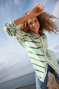 Only Blouse Onlnina Lora Ls Stripe Shirt Wvn 15284276 Creme/amazon Dames Maat - M -Only 800x1200 213