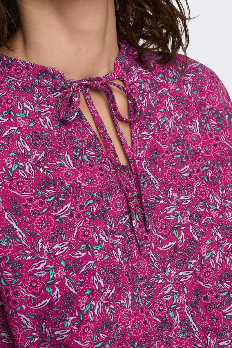 Only Blouse Onlkeira L/s String Top Ptm 15283796 Very Berry/ Floral Boh Dames Maat - S 8 Only Blouse Onlkeira L/s String Top Ptm 15283796 Very Berry/ Floral Boh Dames Maat - S - Afbeelding 6