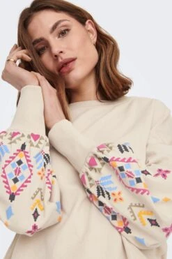 Only Trui Onlemily L/s O-neck Box Ub Swt 15285248 Pumice Stone/sleeve Pat Dames Maat - M 13 Only Trui Onlemily L/s O-neck Box Ub Swt 15285248 Pumice Stone/sleeve Pat Dames Maat - M -Only 800x1200 25