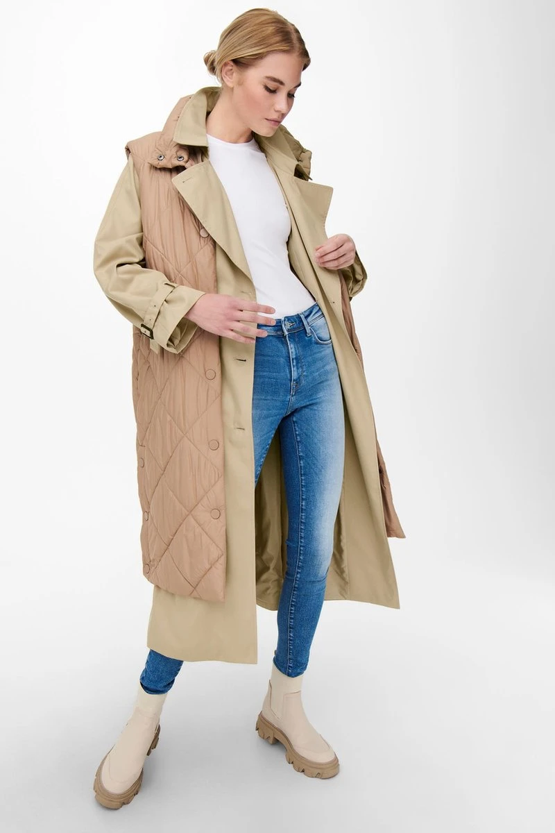 ONLY ONLCHLOE TRENCHCOAT DOUBLE B. OTW NOOS Dames Jas - Maat XS 4 ONLY ONLCHLOE TRENCHCOAT DOUBLE B. OTW NOOS Dames Jas - Maat XS - Afbeelding 2