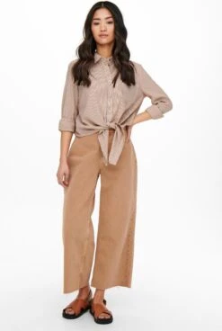 Only Blouse Onllecey Ls Knot Shirt Noos Wvn 15195910 Toasted Coconut Dames Maat - L -Only 806x1200 12