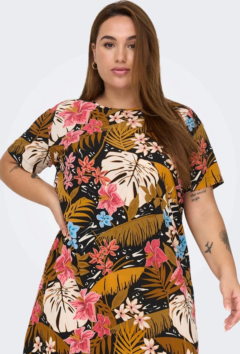 ONLY CARMAKOMA CARLUXODA SS TUNIC DRESS AOP Dames - Maat 44 7 ONLY CARMAKOMA CARLUXODA SS TUNIC DRESS AOP Dames - Maat 44 - Afbeelding 5