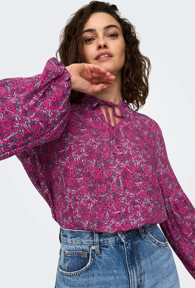 Only Blouse Onlkeira L/s String Top Ptm 15283796 Very Berry/ Floral Boh Dames Maat - XS 15 Only Blouse Onlkeira L/s String Top Ptm 15283796 Very Berry/ Floral Boh Dames Maat - XS - Afbeelding 13