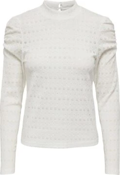 Only Blouse Onlrosaline L/s Puff Top Jrs 15285484 Cloud Dancer Dames Maat - S