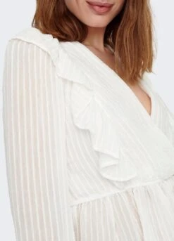 Only Blouse Onllondon 3/4 Ruffle Top Noos Wvn 15239286 Cloud Dancer Dames Maat - XL 14 Only Blouse Onllondon 3/4 Ruffle Top Noos Wvn 15239286 Cloud Dancer Dames Maat - XL -Only 864x1200 4
