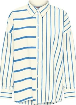 Only Blouse Onlnina Lora Ls Stripe Shirt Wvn 15284276 Creme/provance Dames Maat - L