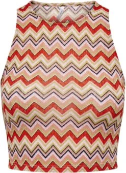 Only Top Onlboho S/l Top Jrs 15289615 Chintz Rose/zigzag Dames Maat - S