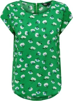Only T-shirt Onlvic S/s Aop Top Noos Ptm 15161116 Green Bee/medium Son Dames Maat - 44