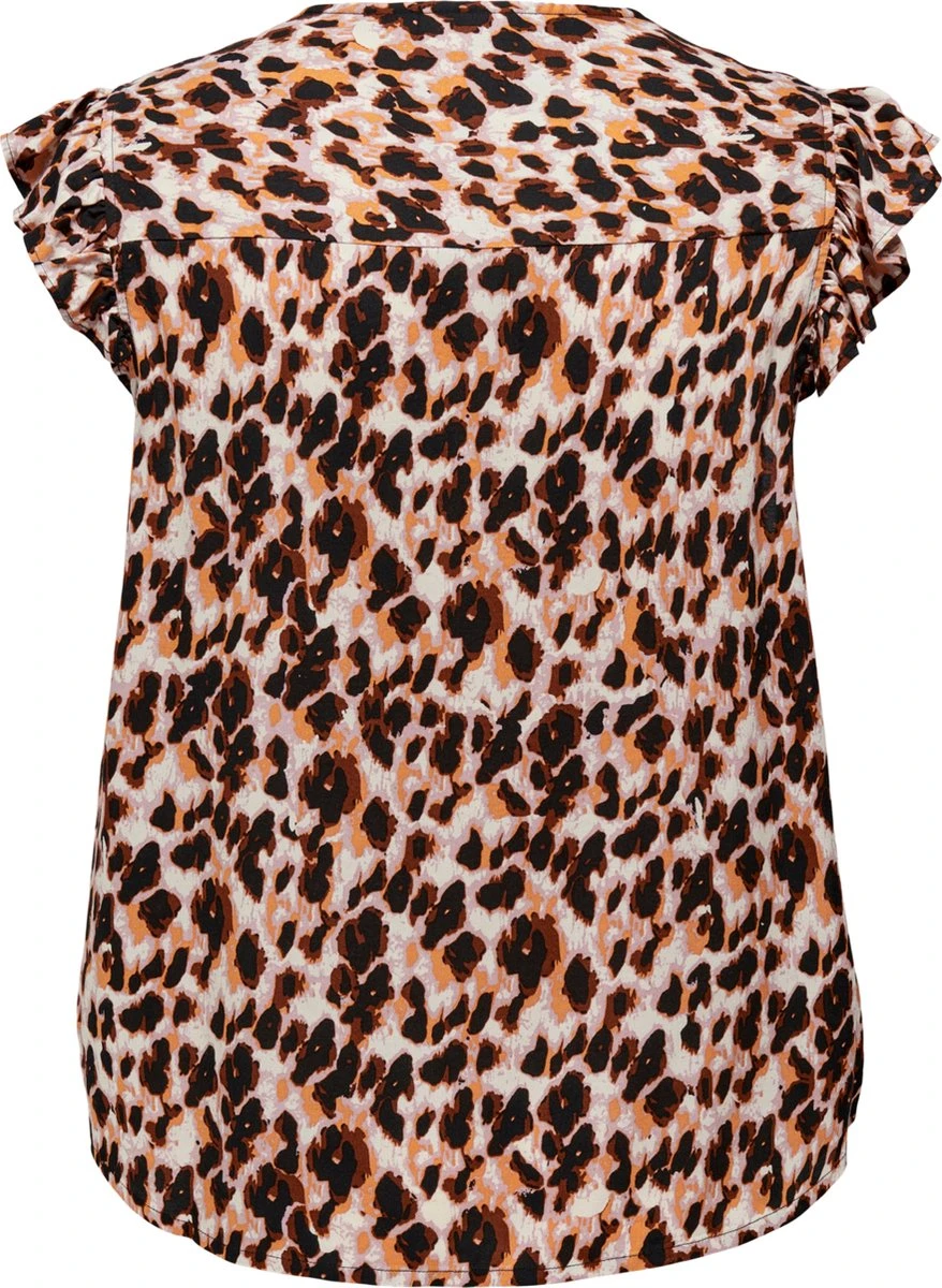 ONLY CARMAKOMA CARSUNVA LIFE SL V-NECK TOP AOP Dames - Maat 46 5 ONLY CARMAKOMA CARSUNVA LIFE SL V-NECK TOP AOP Dames - Maat 46 - Afbeelding 3