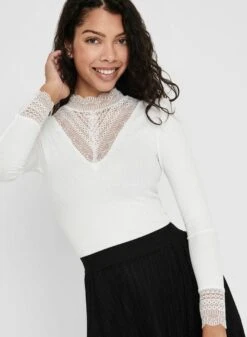 Only T-shirt Onltilde L/s High Neck Lace Top Jrs 15207788 Cloud Dancer Dames Maat - M 19 Only T-shirt Onltilde L/s High Neck Lace Top Jrs 15207788 Cloud Dancer Dames Maat - M -Only 880x1200 4