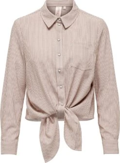 Only Blouse Onllecey Ls Knot Shirt Noos Wvn 15195910 Toasted Coconut Dames Maat - M