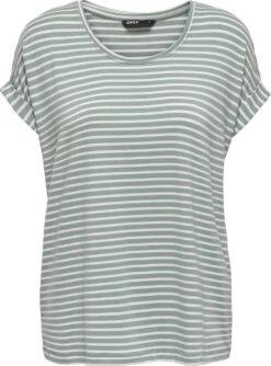 ONLY ONLMOSTER STRIPE S/S O-NECK TOP JRS NOOS Dames T-shirt - Maat XS