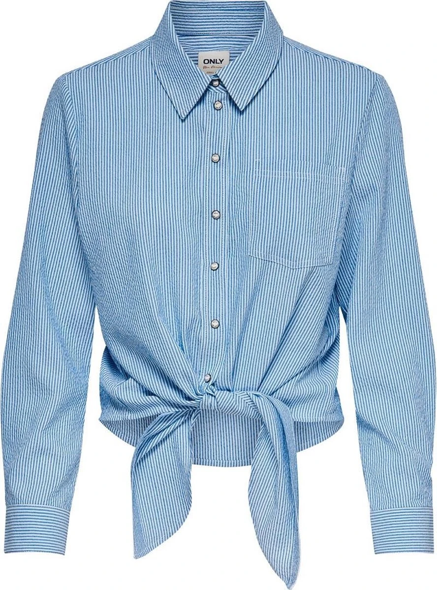 ONLY ONLLECEY LS KNOT SHIRT NOOS WVN Dames Blouse - Maat XL 3 ONLY ONLLECEY LS KNOT SHIRT NOOS WVN Dames Blouse - Maat XL