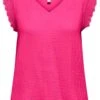 Only T-shirt Onlthyra Sl Mix Top Wvn 15292918 Fuchsia Purple Dames Maat - XL -Only 893x1200 6
